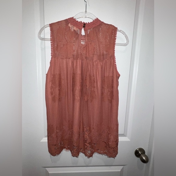 Style & Co. Mauve Lace Top Size Large - Picture 9 of 11